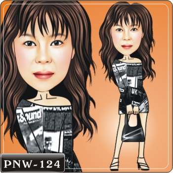 女生人像Q版漫畫PNW-124